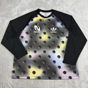 Adidas Always Original Long Sleeve Polka Dot Graphic Multicolor Sz M Streetwear
